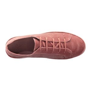 Joie Daryl Velvet Lace-up Sneaker in Light Mauve